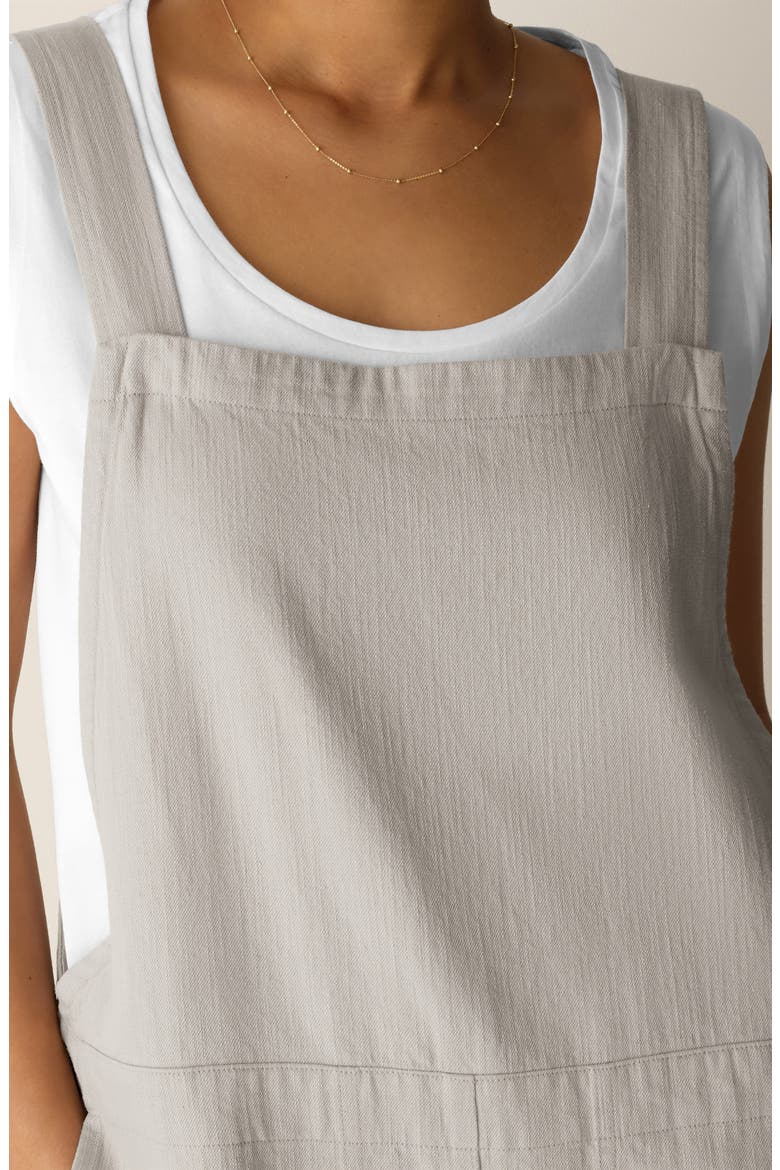 Organic Cotton & Linen Lantern Jumpsuit, Alternate, color, CHALK