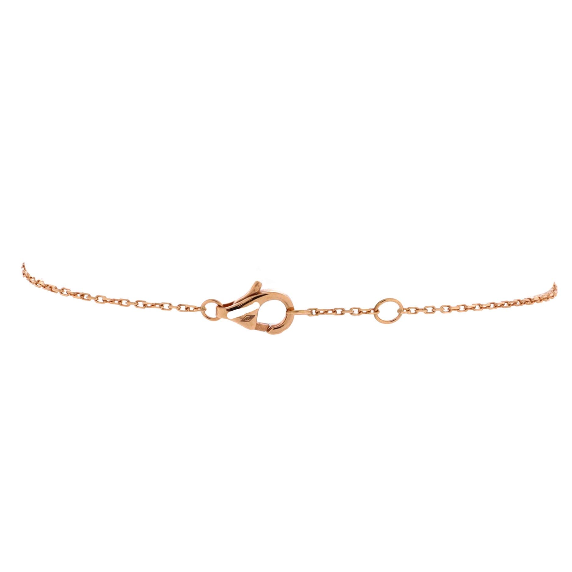 Amulette de Cartier Bracelet 18K Rose Gold with Diamond and Onyx XS, Alternate, color, Metallic Gold