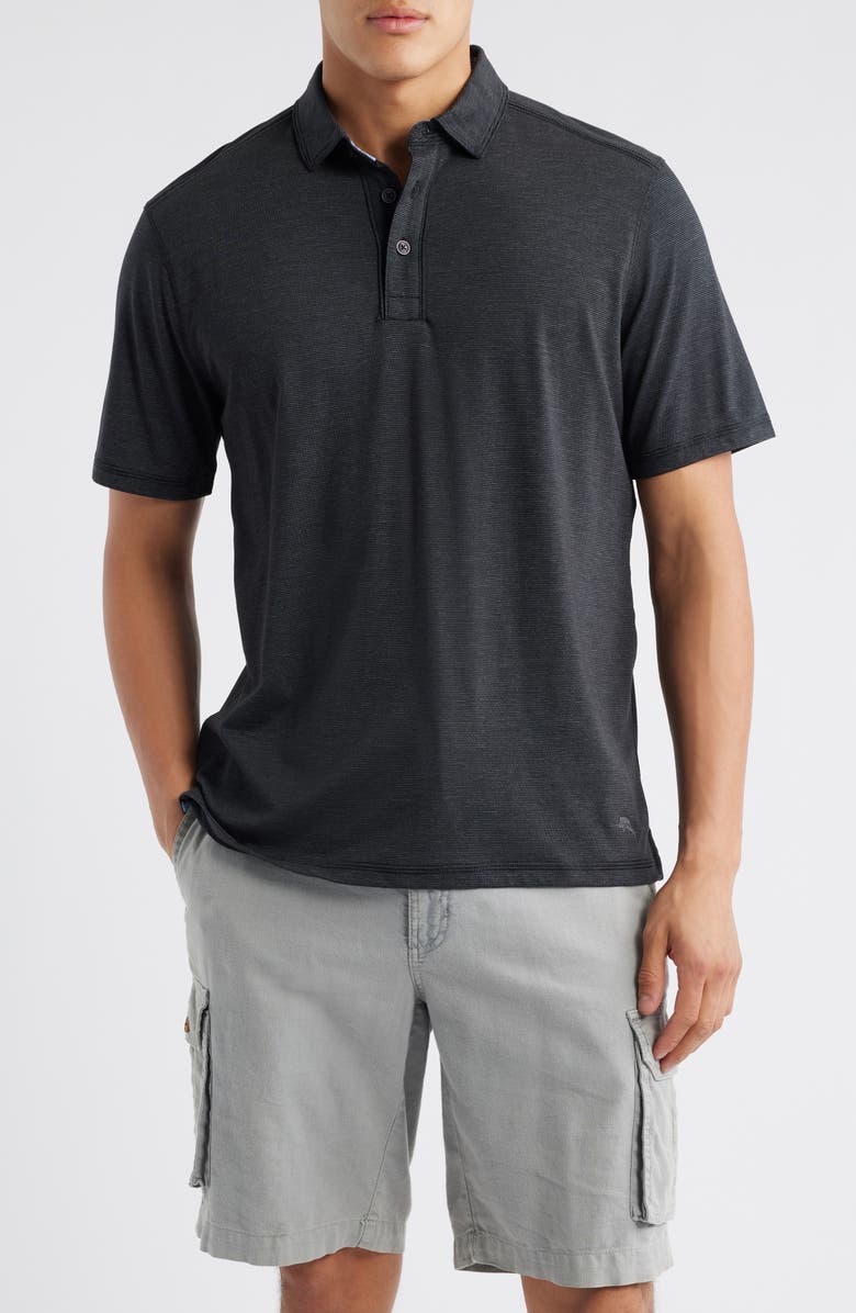 Tommy Bahama Harbor Isles Polo, Main, color, Black