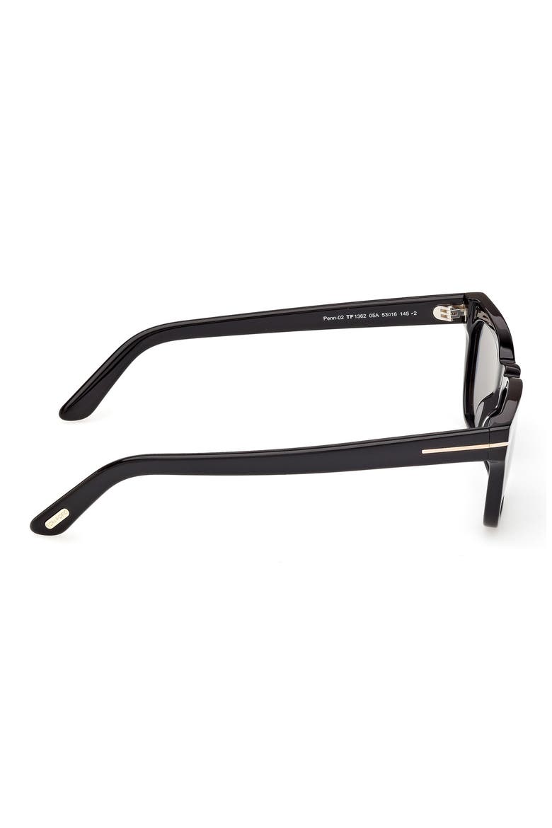 53mm Rectangular Sunglasses, Alternate, color, BLACK/ OTHER / SMOKE