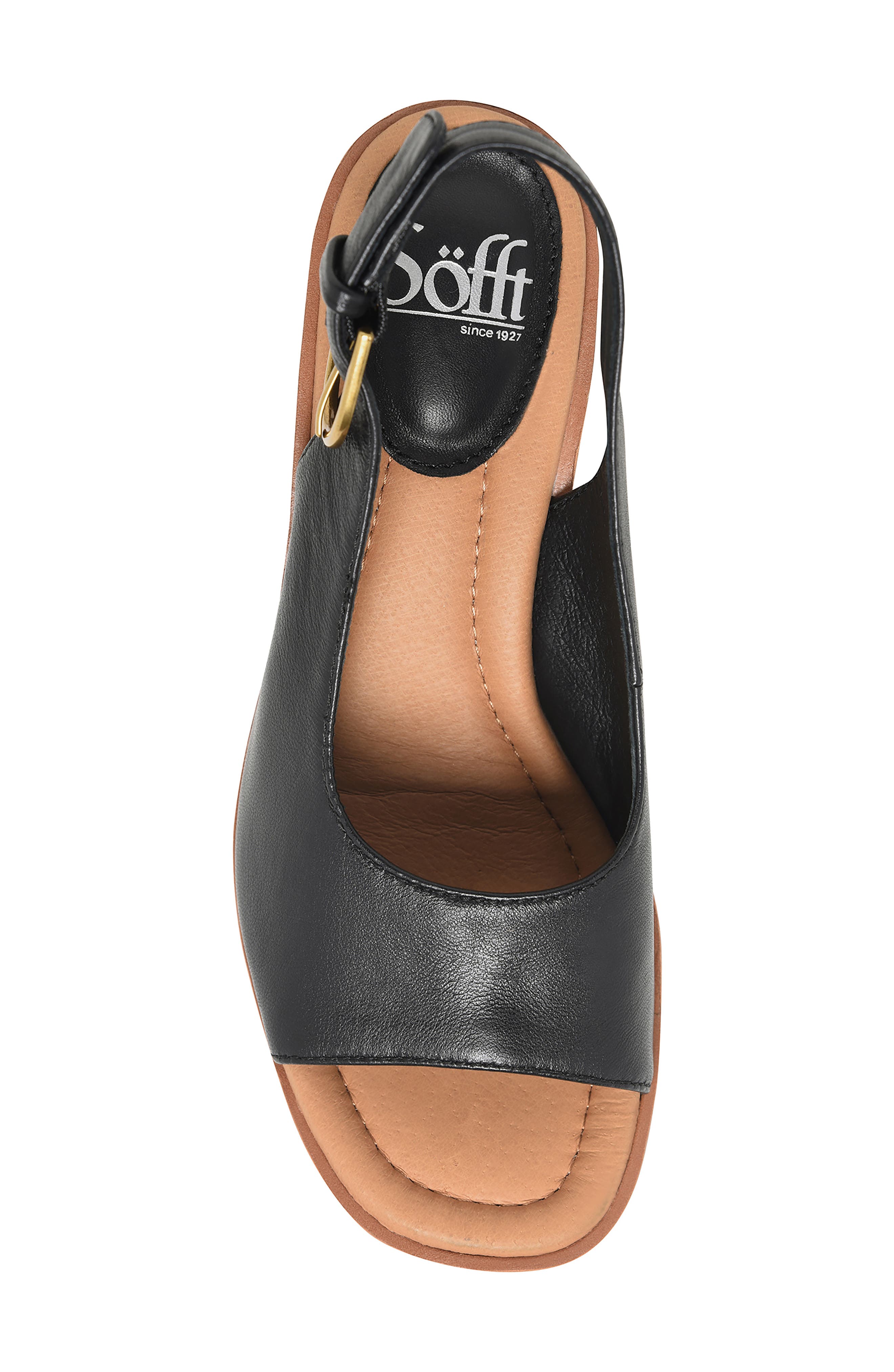 Söfft Gabriella Slingback Peep Toe Wedge Sandal, Alternate, color, 