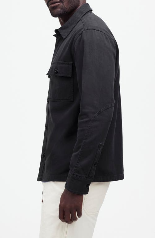 Madewell Garment Dyed Straight Hem Work Shirt In Blue