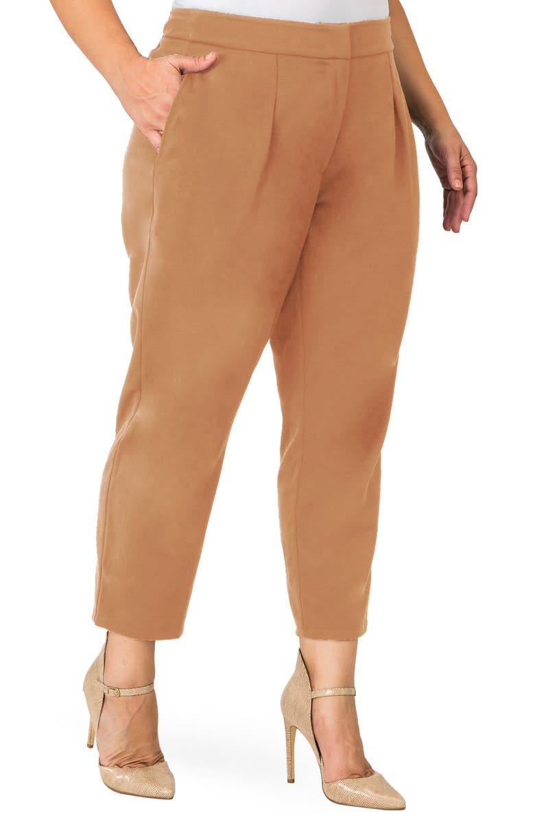 Standards & Practices Sabrina Narrow Leg Trousers, Main, color, Tan