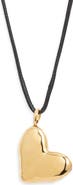 Monica Vinader Heart Locket Cord Necklace