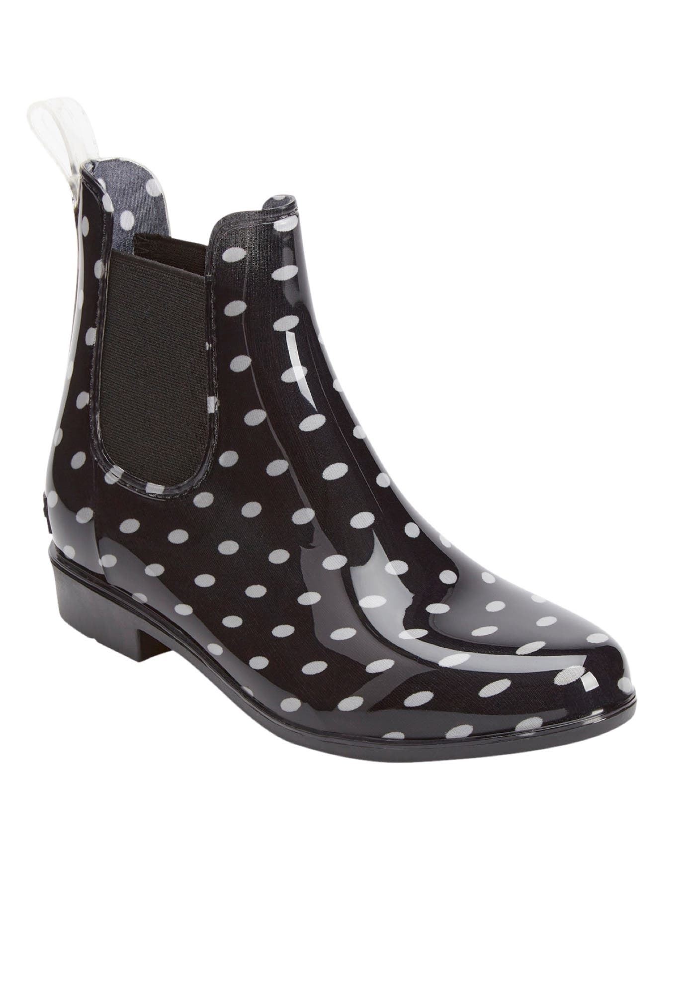 Comfortview The Uma Rain Boot, Main, color, Black Dot