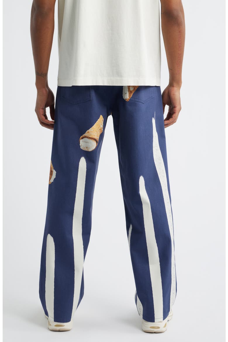 Cafe Milano Graphic Pants, Alternate, color, BLUE