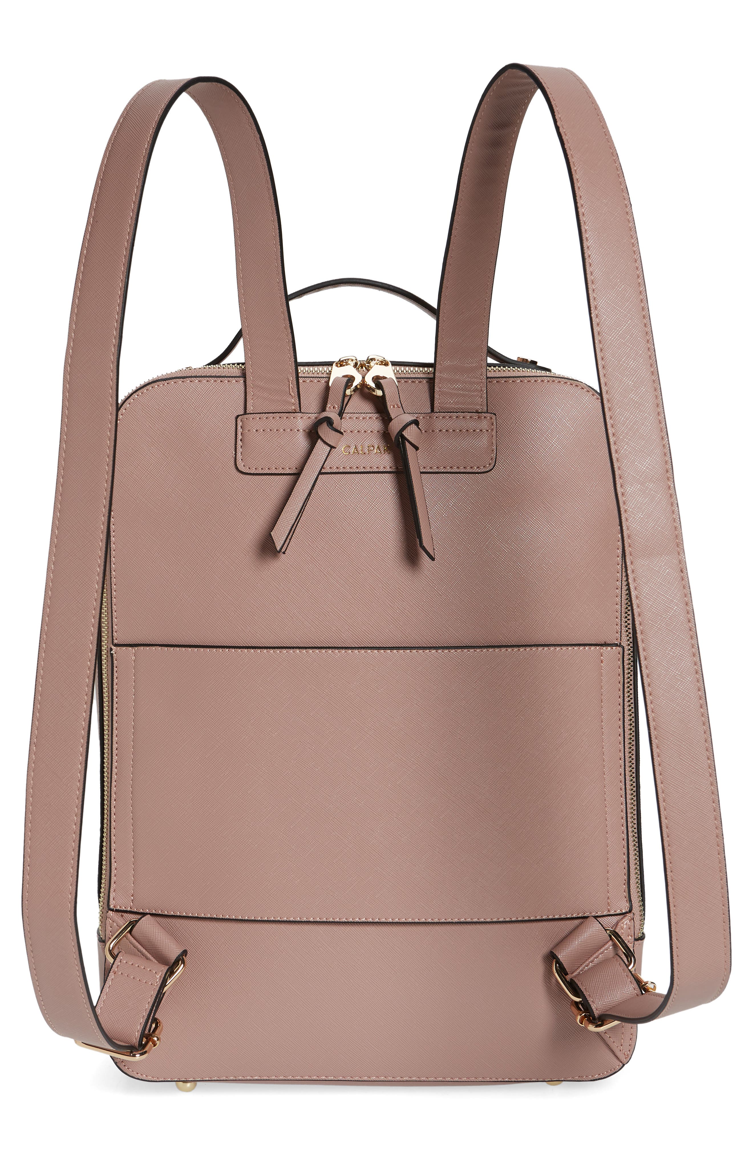Kaya Faux Leather Laptop Backpack, Alternate, color, MAUVE