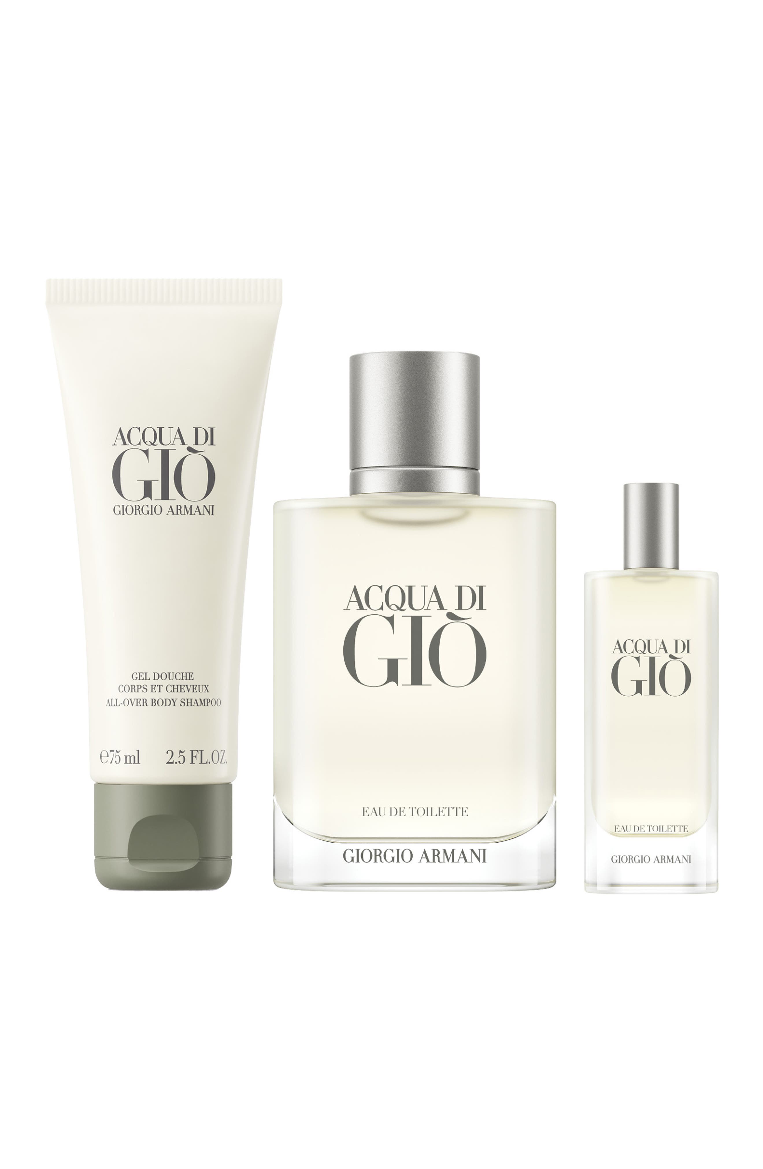Acqua di Gió Eau de Tiolette & Shower Gel 3-Piece Gift Set $174