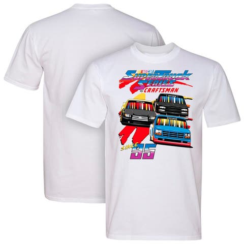 Men's White NASCAR Craftsmen Truck Series Retro Tri-Blend T-Shirt