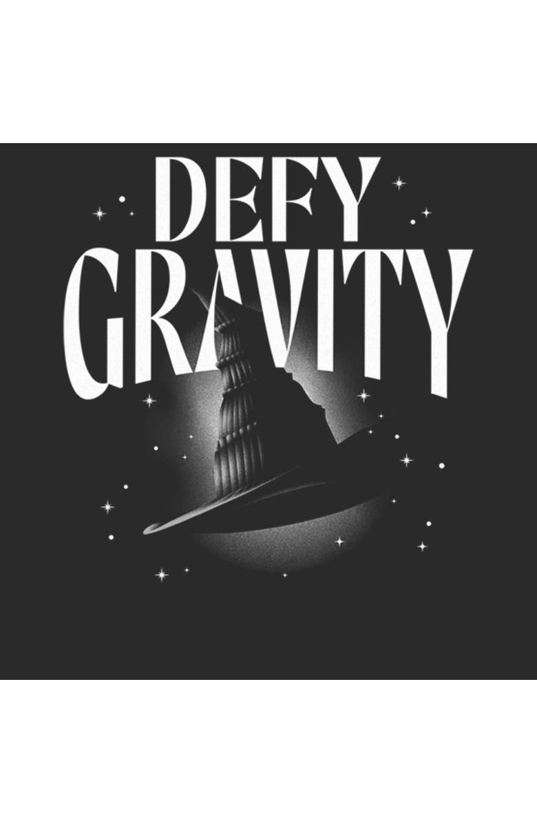 Wicked Men's Wicked Defy Gravity Witch Hat  Graphic T-Shirt, Alternate, color, Charcoal
