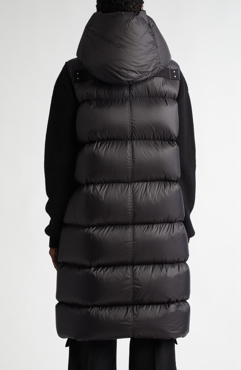 Rick Owens Hooded Nylon Down Puffer Vest, Alternate, color, 