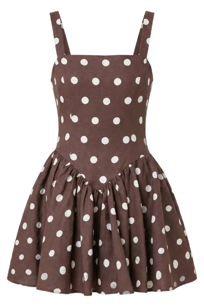 VITTORIA DRESS, Alternate, color, MOCHA POLKA DOT