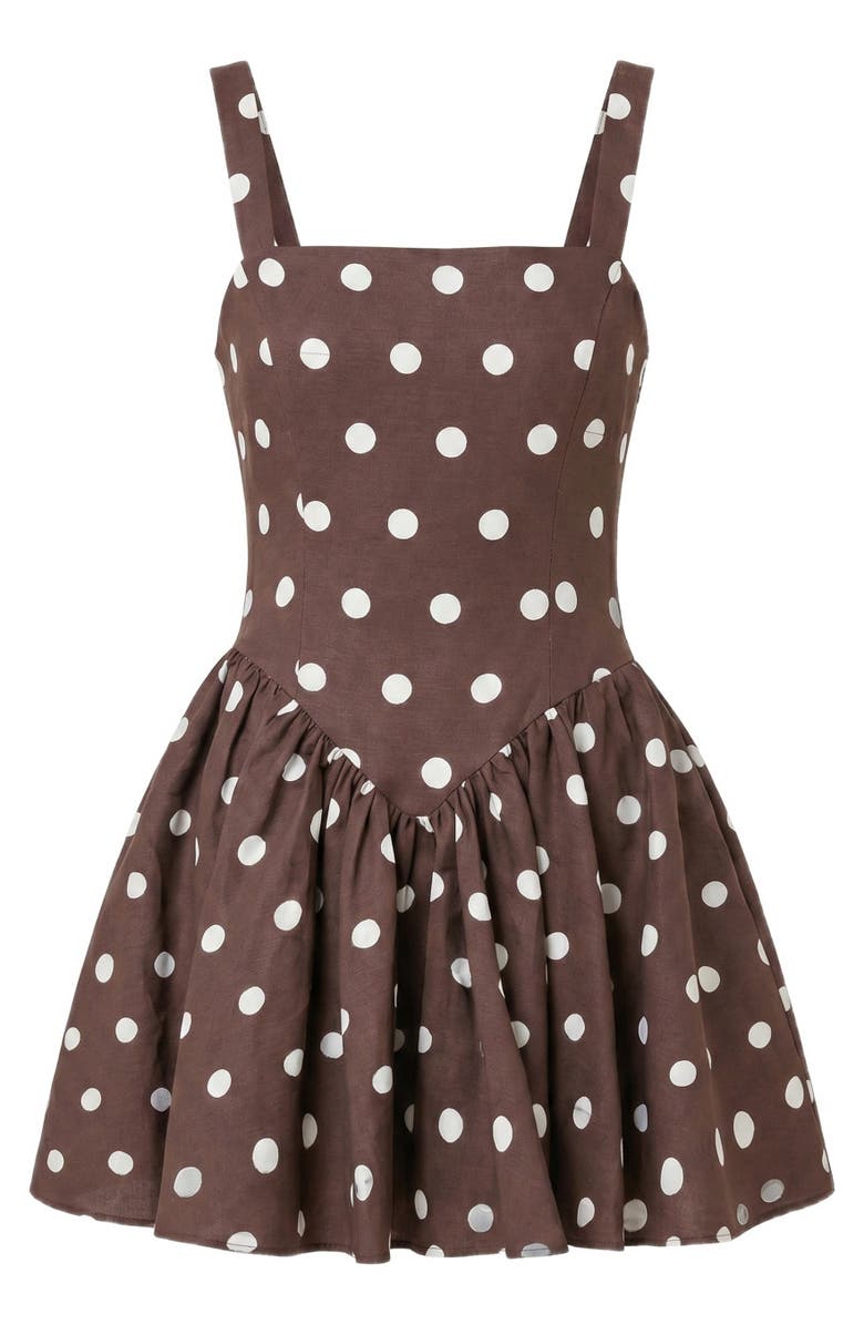NICHOLAS VITTORIA DRESS, Alternate, color, Mocha Polka Dot