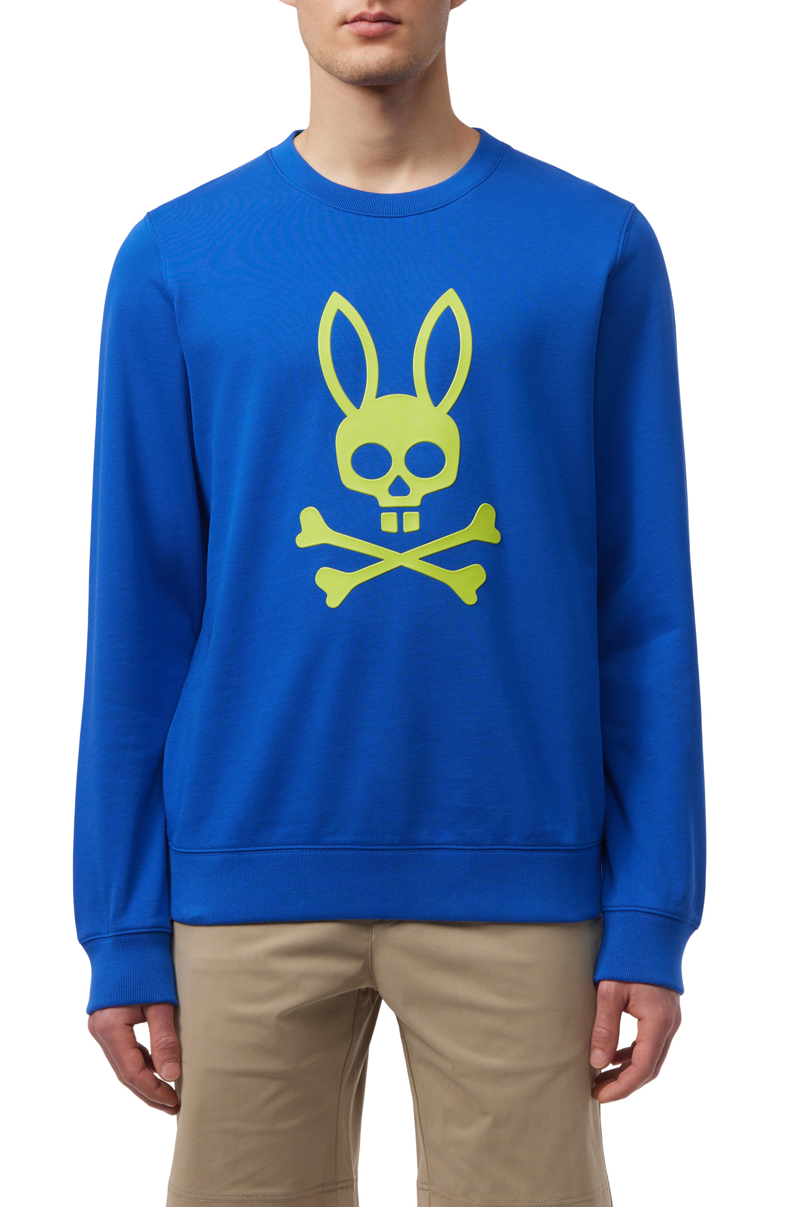 Psycho Bunny Posen Puff Logo Cotton French Terry Graphic Sweatshirt