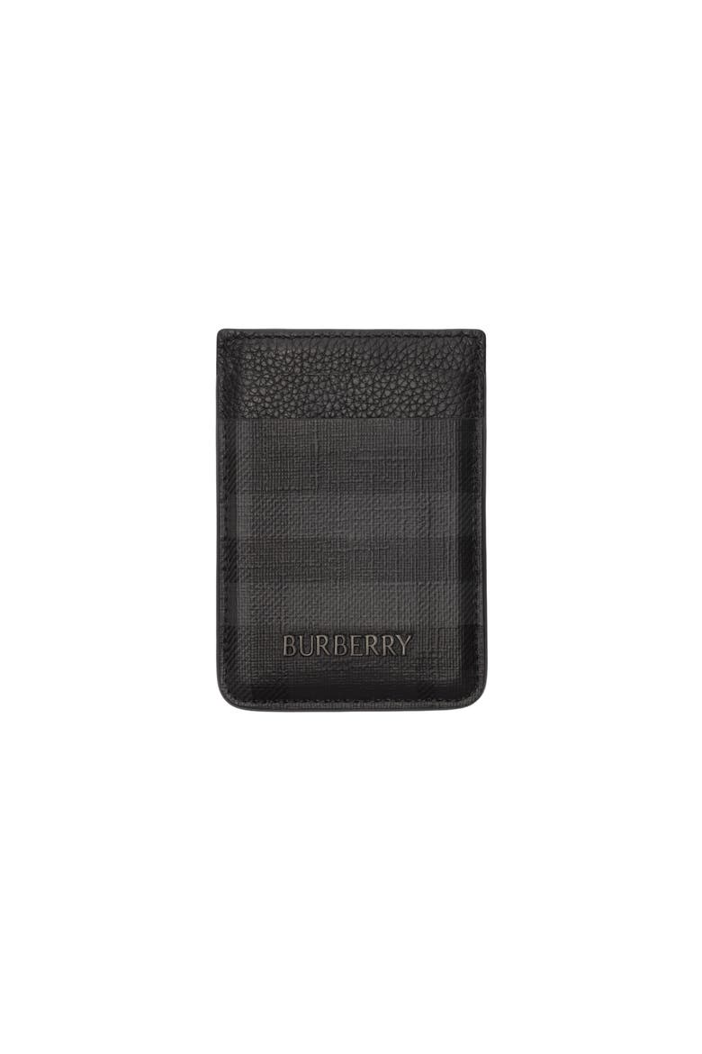 City Check Magnetic Card Case, Main, color, Iron grey