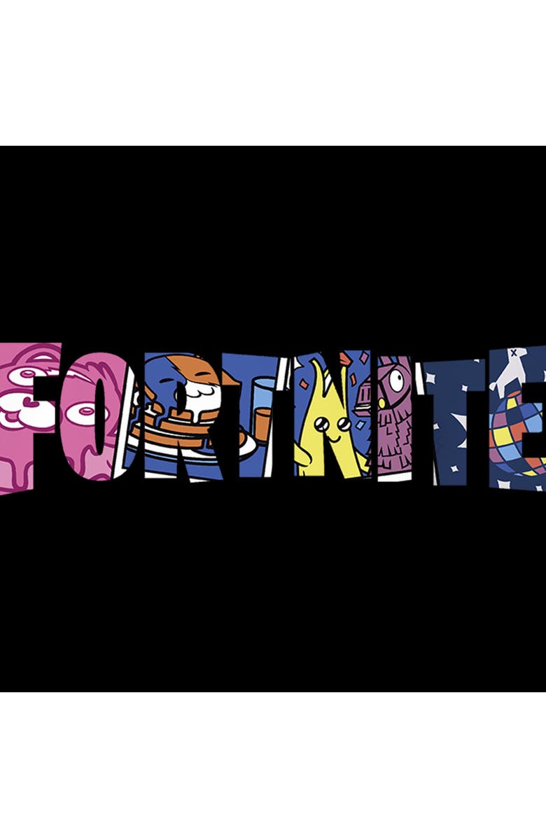 FORTNITE Boy's Fortnite Classic Logo Character Fill  Graphic T-Shirt, Alternate, color, Black