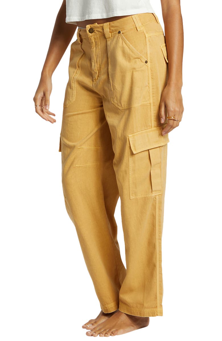 Billabong Walk Along Wide Leg Cargo Pants, Alternate, color, 