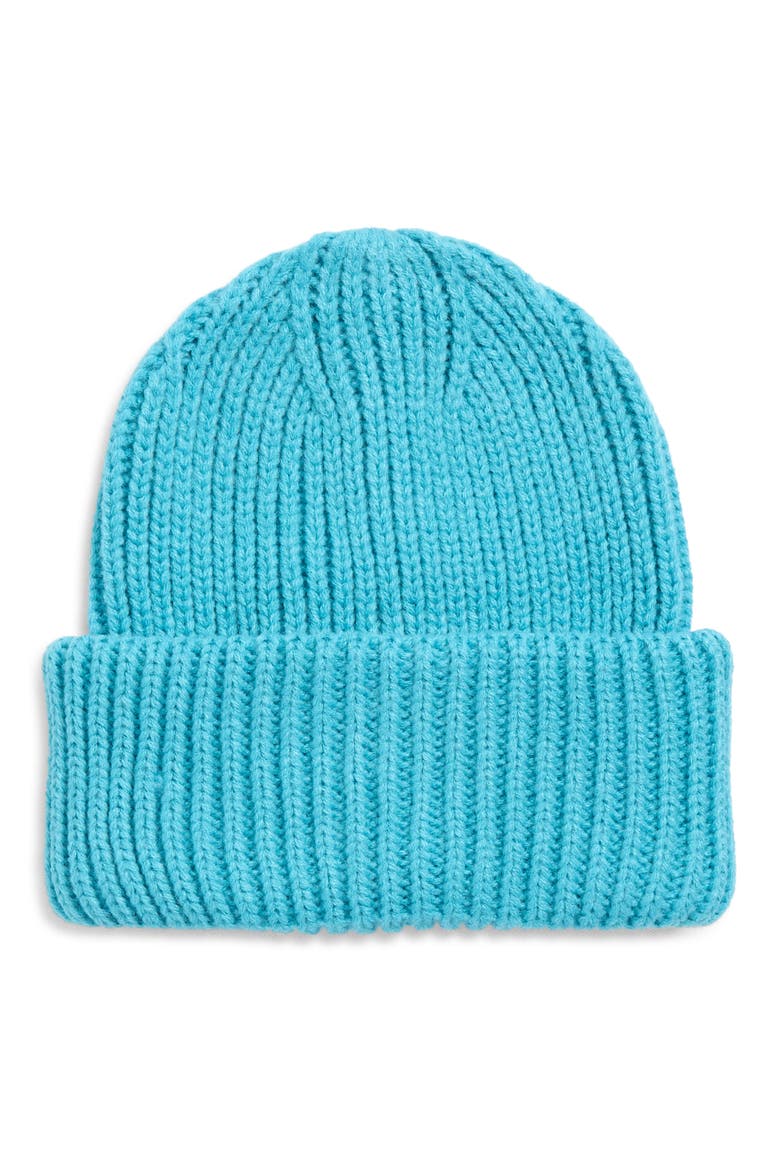 Classic Knit Cuffed Beanie, Main, color, BLUE TROPICAL