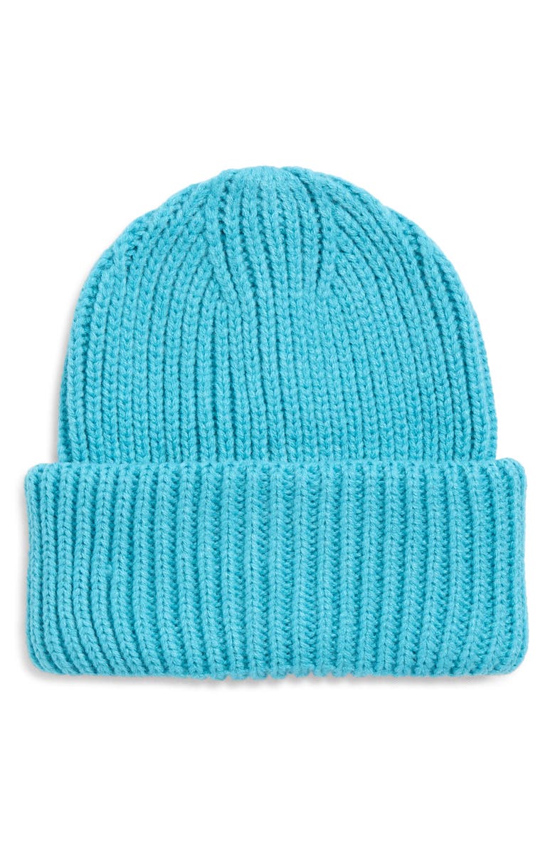 Treasure & Bond Classic Knit Cuffed Beanie, Main, color, Blue Tropical