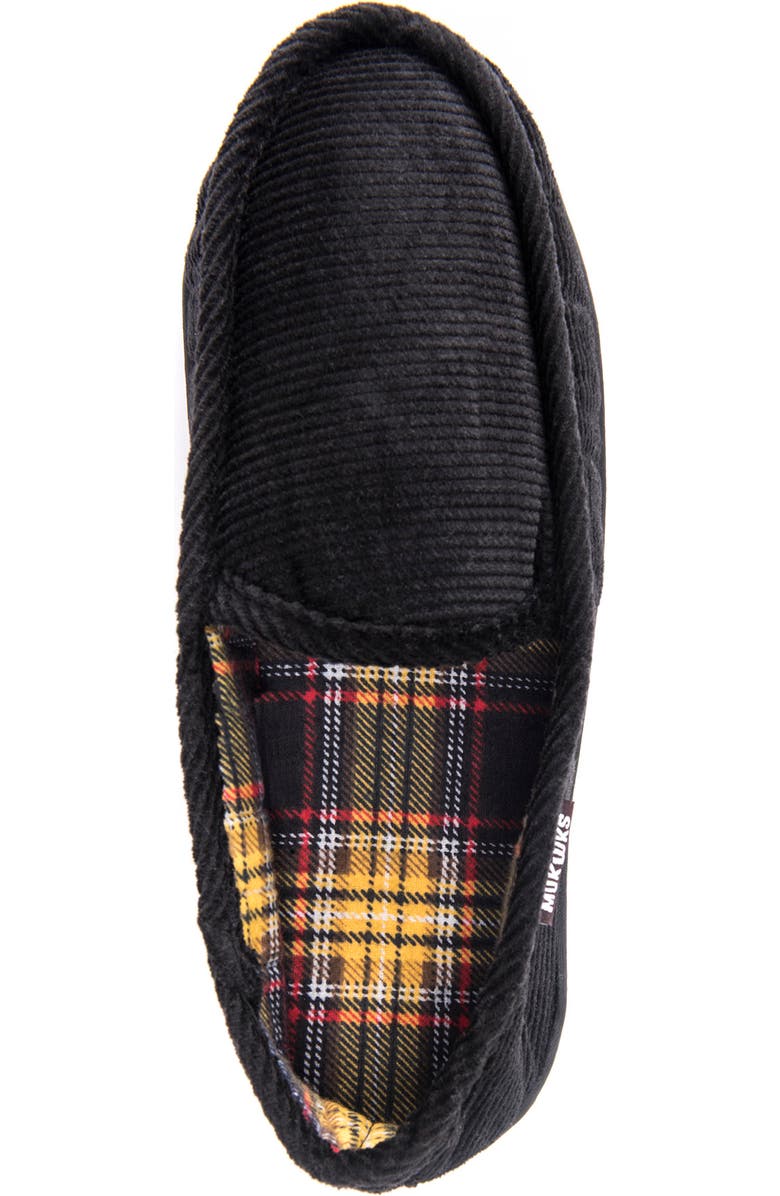 MUK LUKS Corduroy Flannel Lined Moccasin Slipper, Alternate, color,