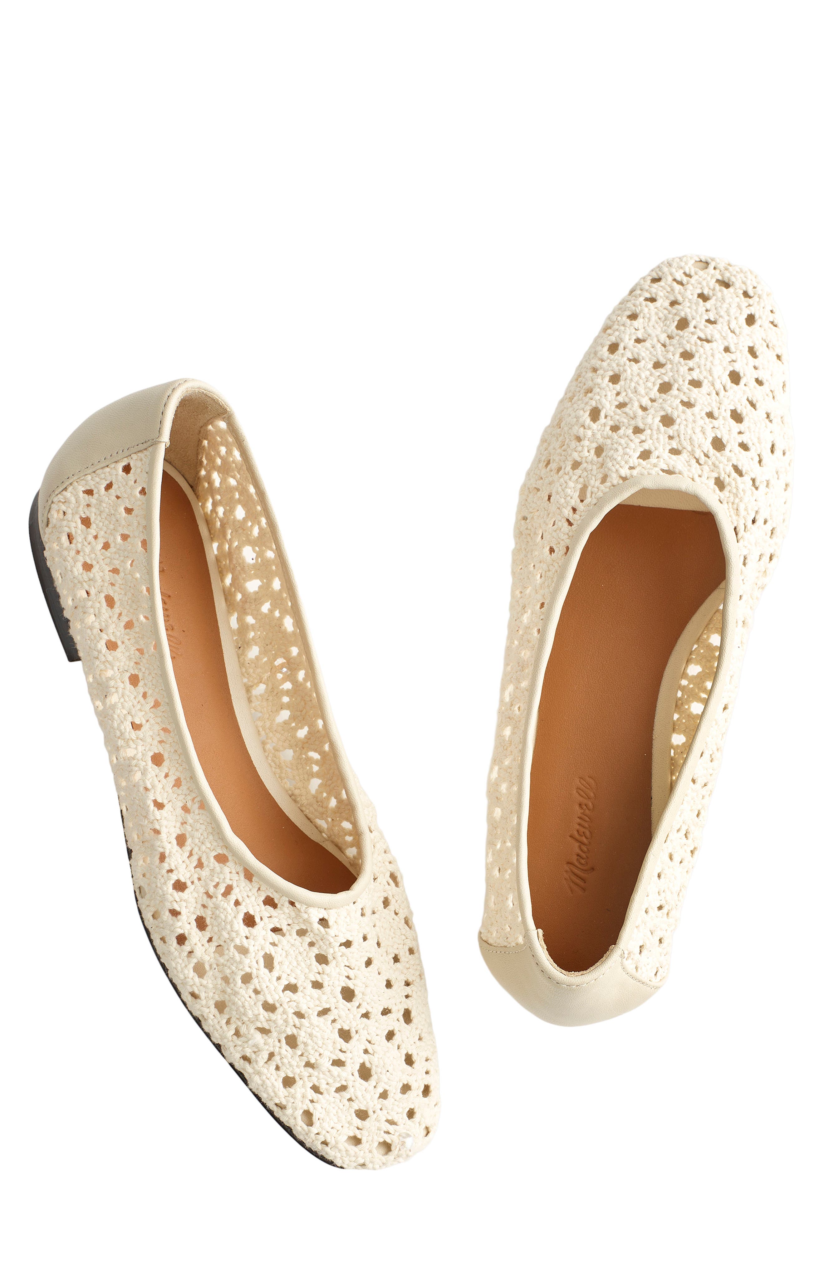 Madewell The Mylie Crochet Glove Flat, Alternate, color, Vintage Khaki