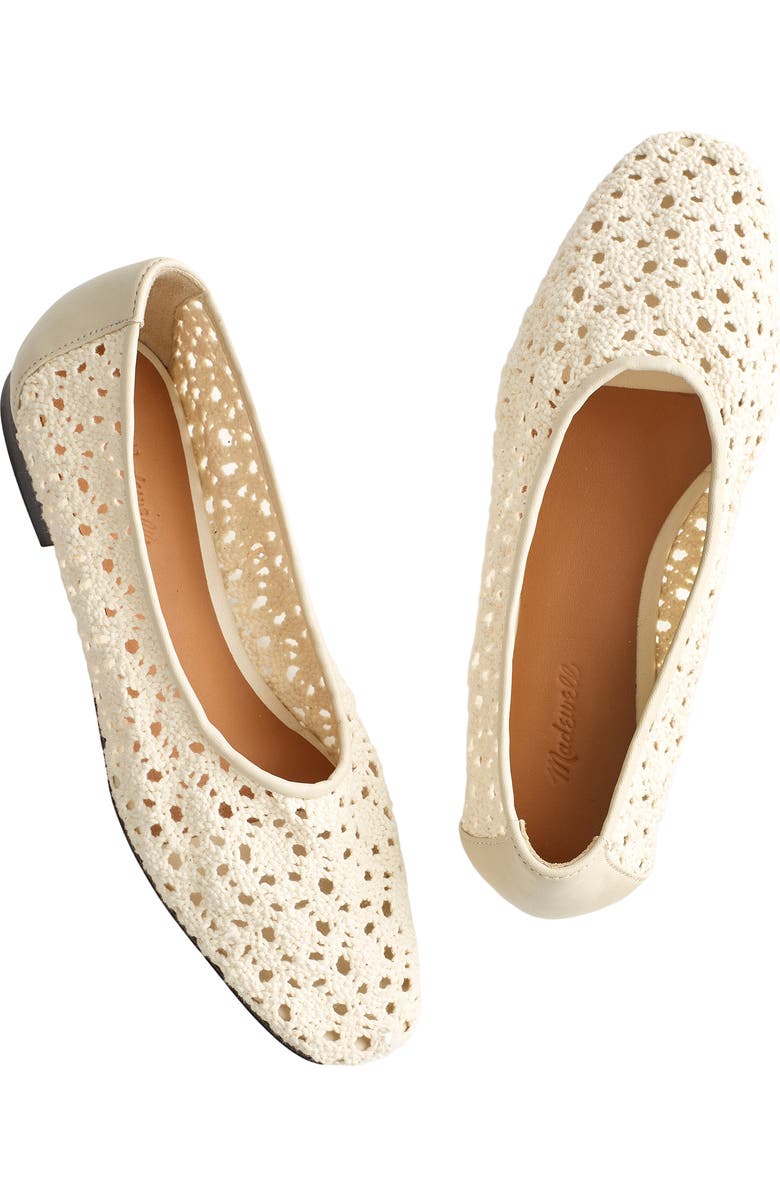 Madewell The Mylie Crochet Glove Flat, Alternate, color, Vintage Khaki