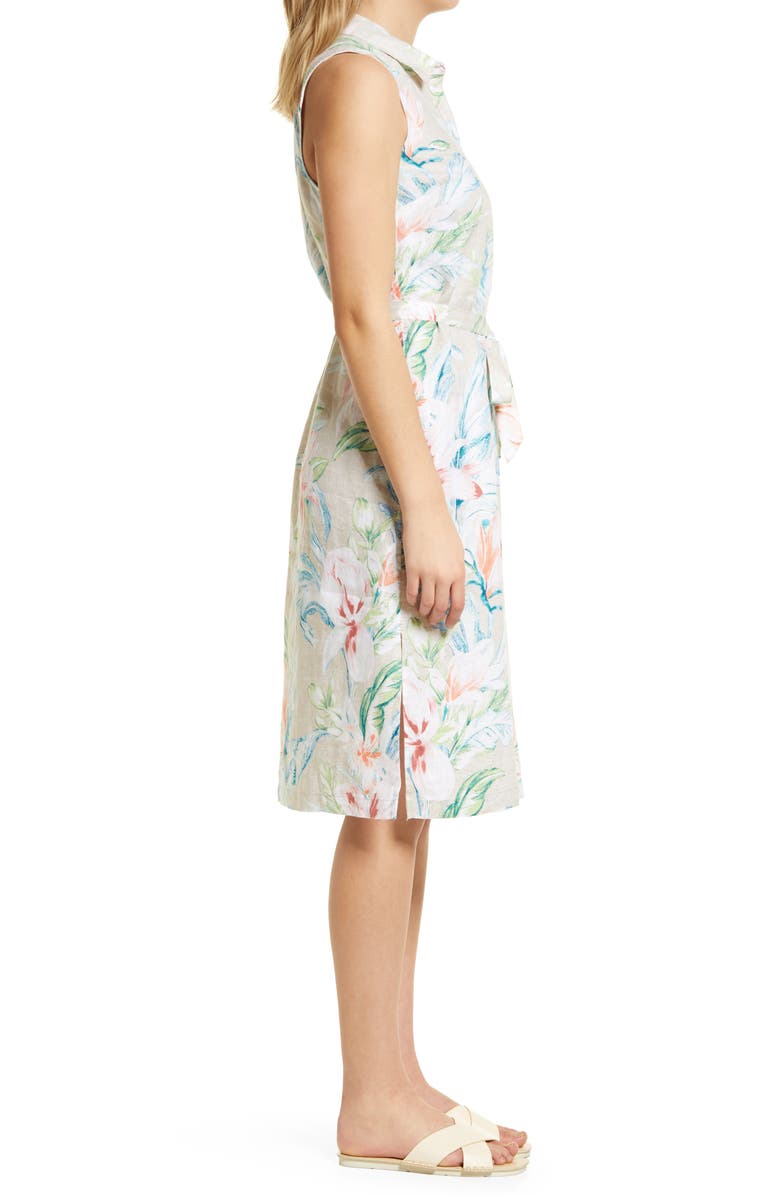 Tommy Bahama May Meadows Sleeveless Linen Shirtdress, Alternate, color, 