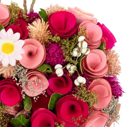 Northlight Mixed Floral And Berries Artificial Valentine's Day Heart Wreath In Red