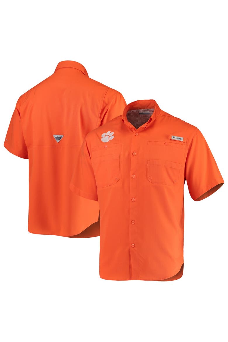 Men's Columbia Orange Clemson Tigers PFG Tamiami Shirt, Alternate, color, Orange