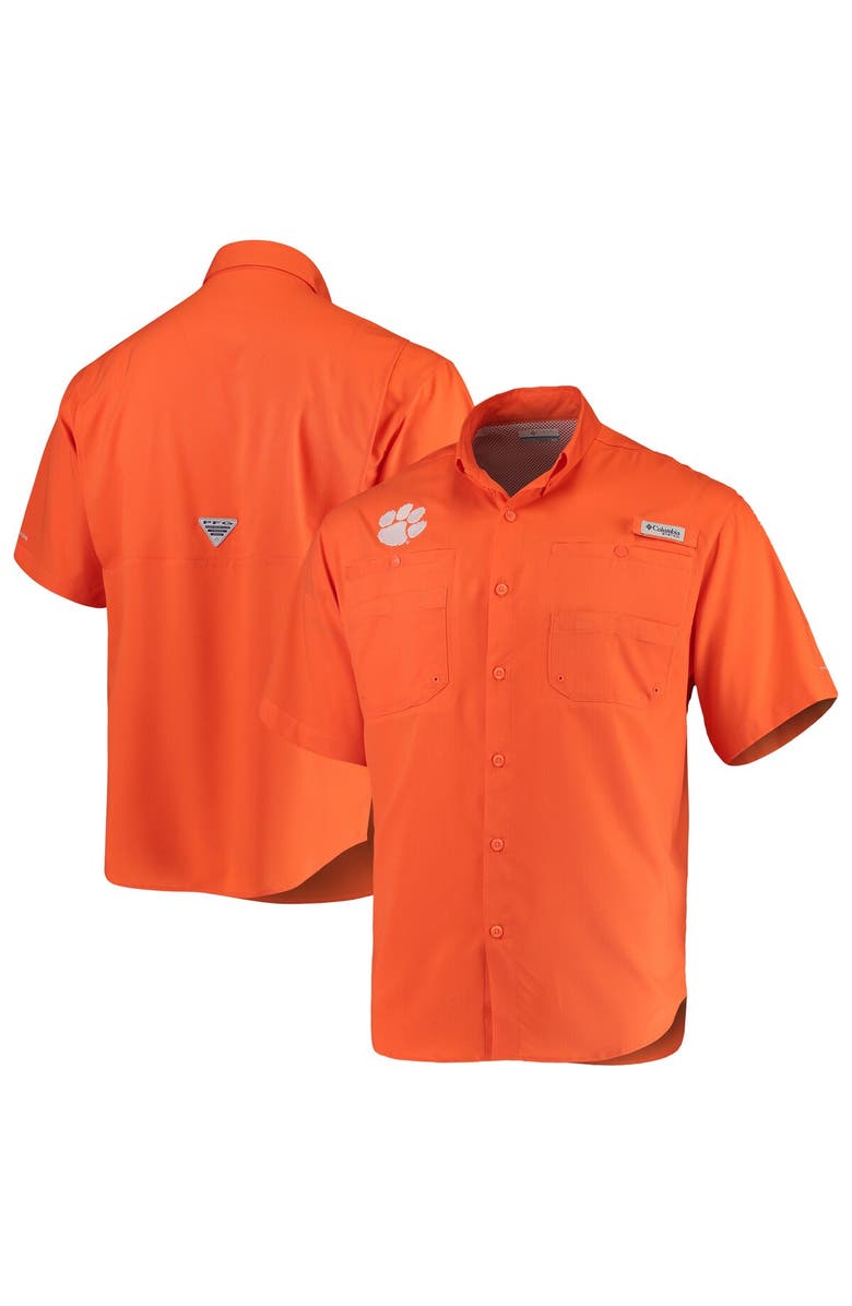 Columbia Men's Columbia Orange Clemson Tigers PFG Tamiami Shirt, Alternate, color, Orange