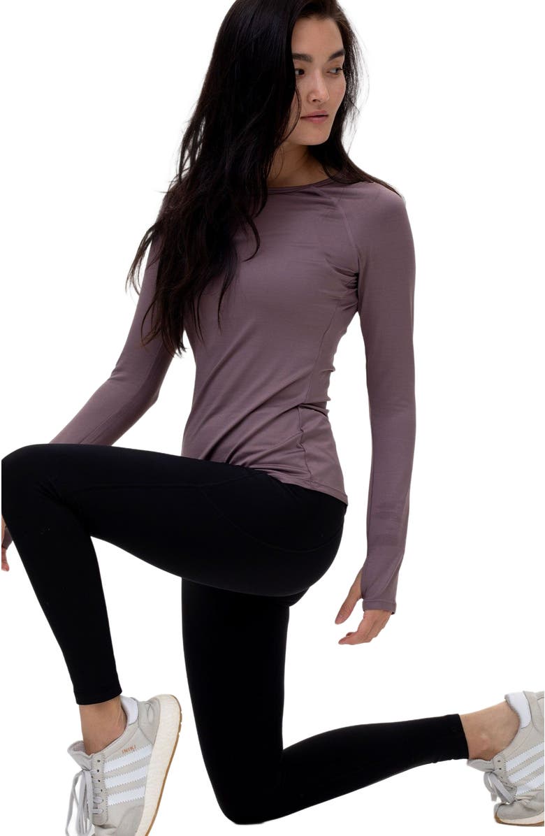 Rebody Active Citizen Compression Long Sleeve Top, Alternate, color, Stone Purple