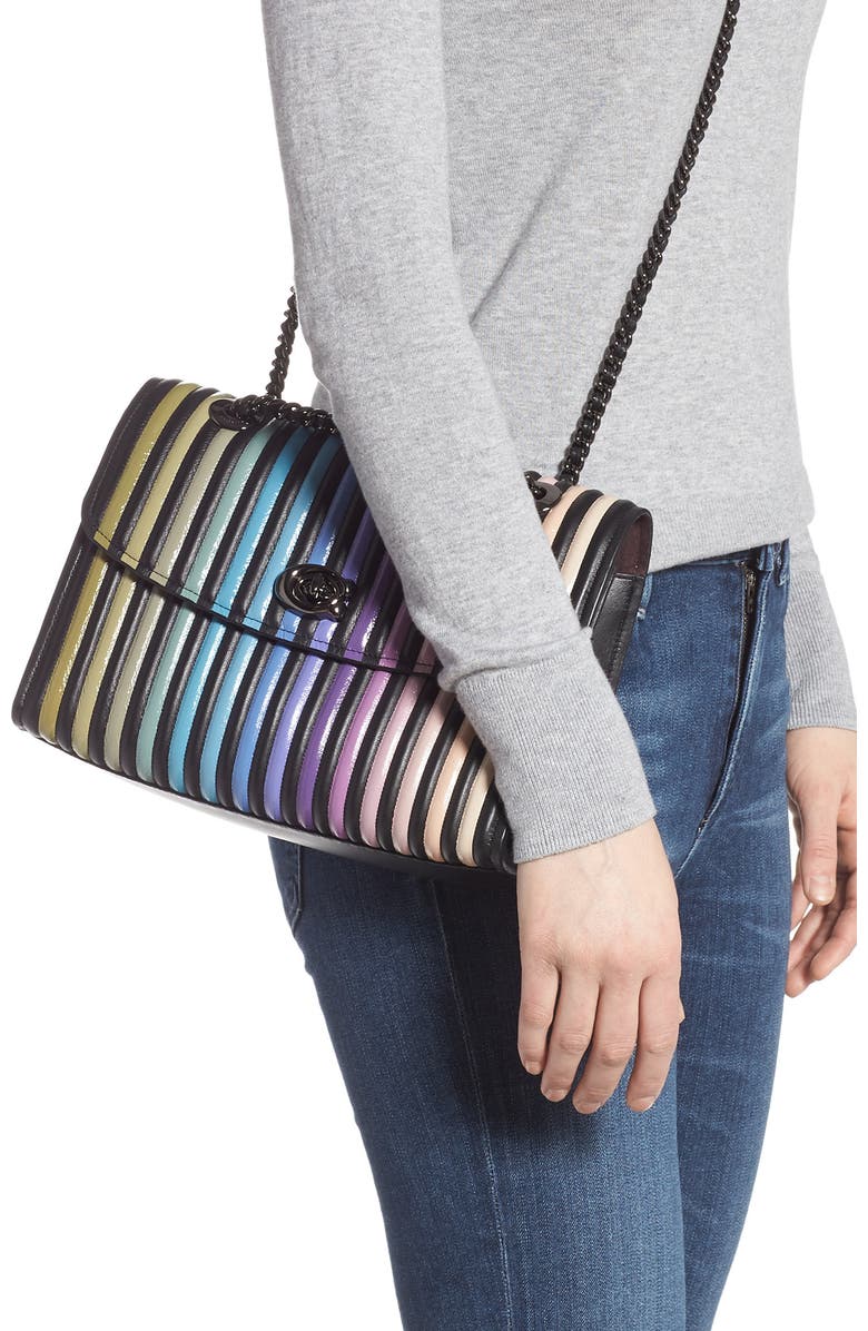 COACH Parker Ombré Quilting Leather Top Handle Shoulder Bag, Alternate, color,