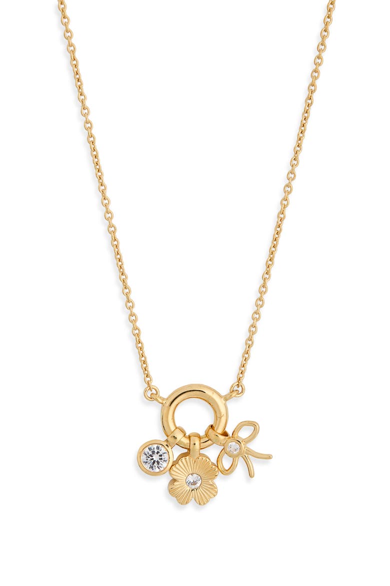 Demi Cluster Charm Necklace, Main, color, 14K GOLD
