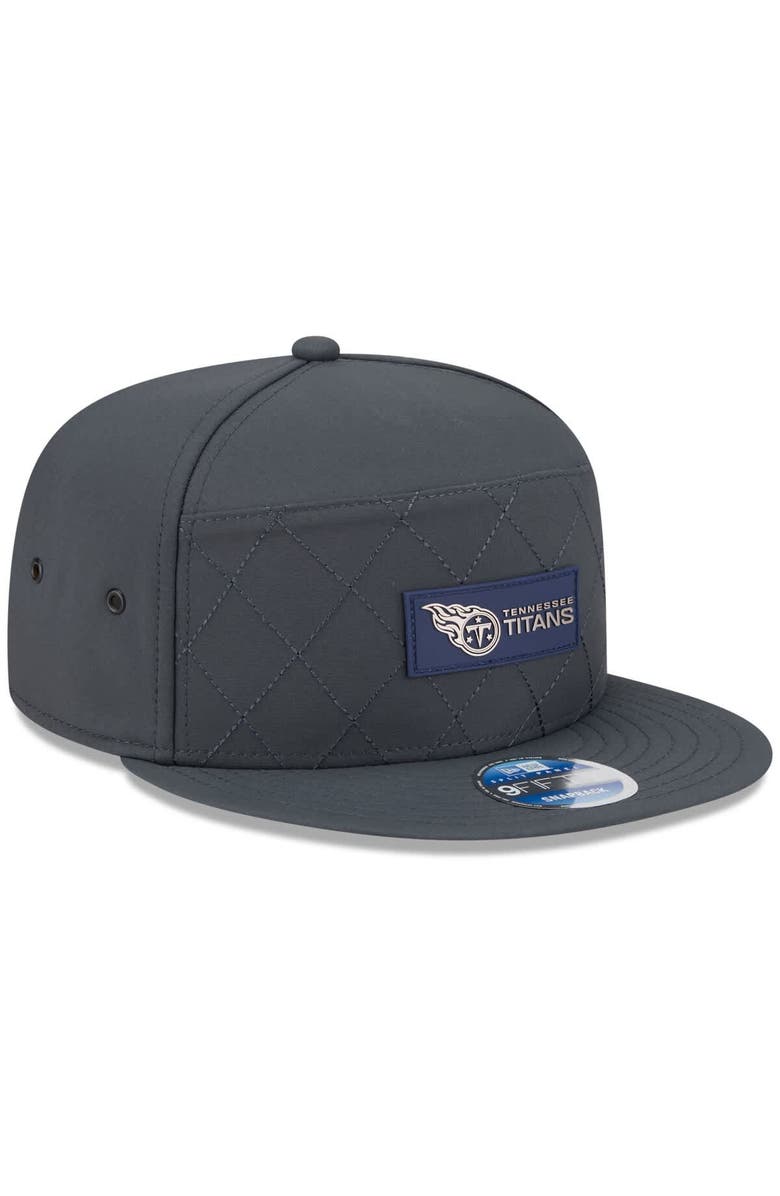 New Era Men's New Era Charcoal Tennessee Titans 2025 Sideline Cold Weather Split Panel 9FIFTY Snapback Hat, Alternate, color, Charcoal