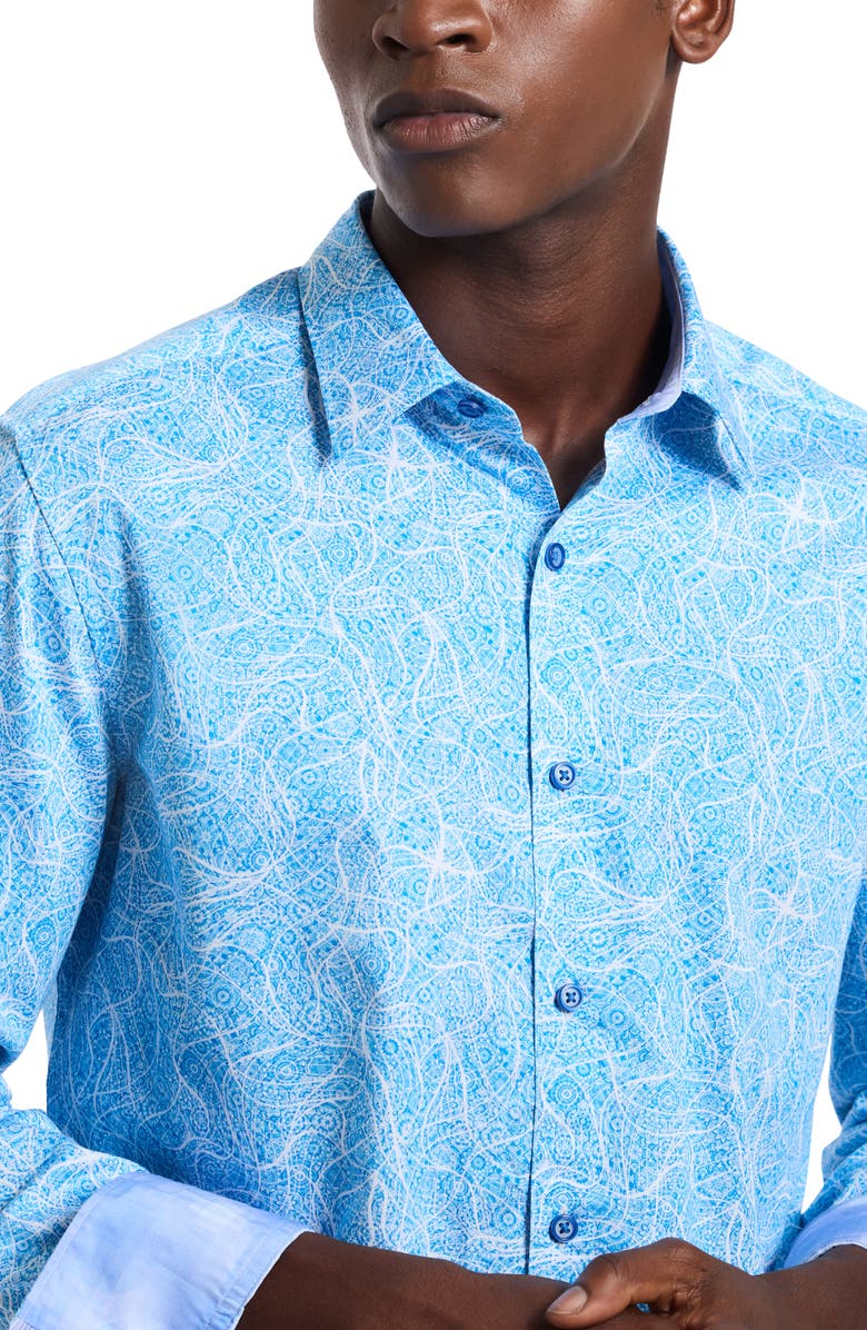 Robert Graham Stelvio Cotton Button-Up Shirt, Alternate, color,