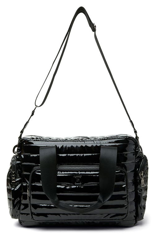 Think Royln Voyager Travel Bag In Black Patent