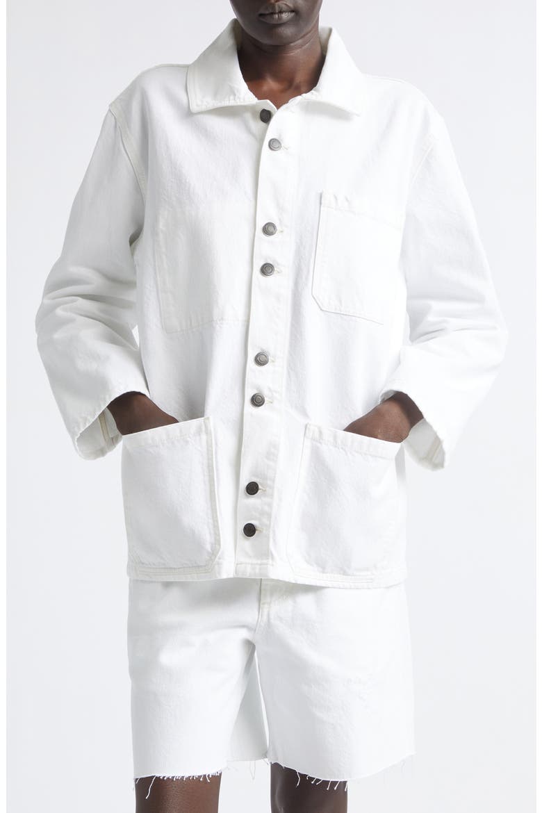 Jacques Cotton Denim Worker Jacket, Main, color, TALC
