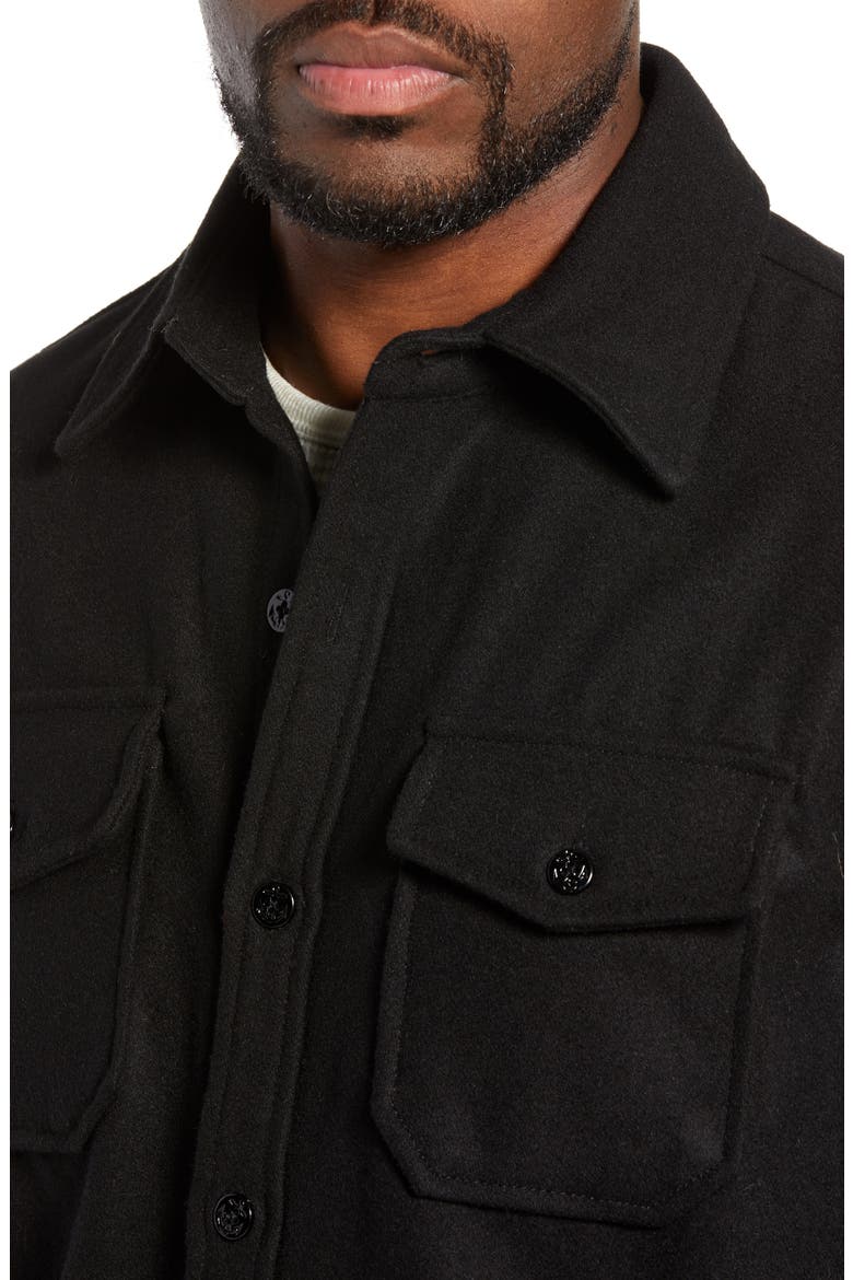CPO Wool Blend Work Shirt, Alternate, color, BLACK