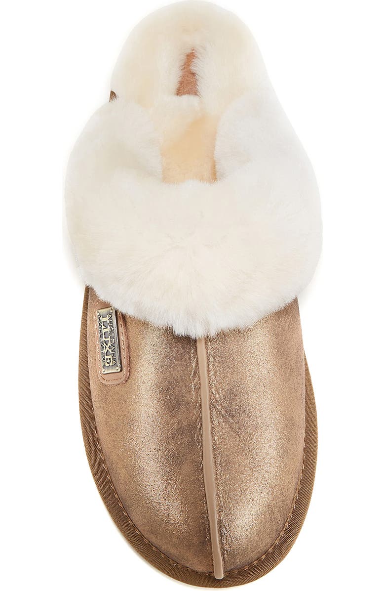 Australia Luxe Collective Genuine Shearling Mule, Alternate, color, Antique Gold