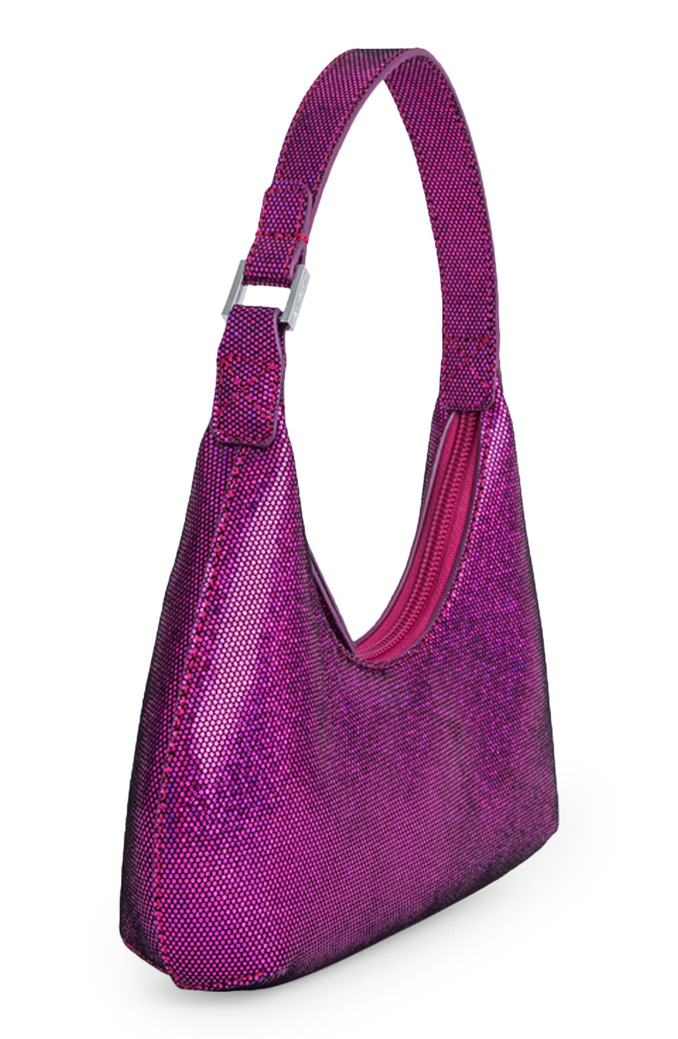 By Far Baby Amber Disco Leather Shoulder Bag, Alternate, color, 