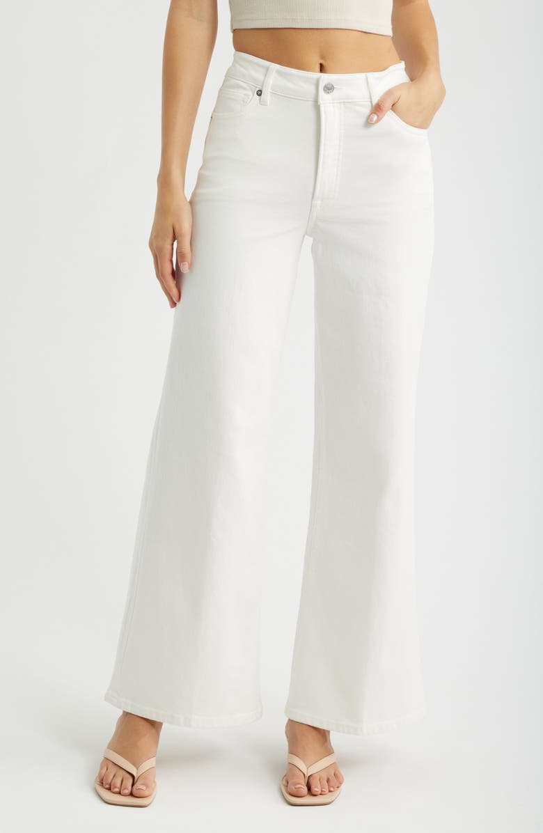 Good American Good Waist Palazzo Jeans, Main, color, White001