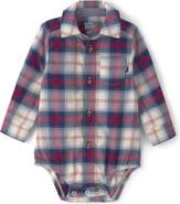 OSHKOSH BGOSH Long Sleeve Cotton Twill Bodysuit