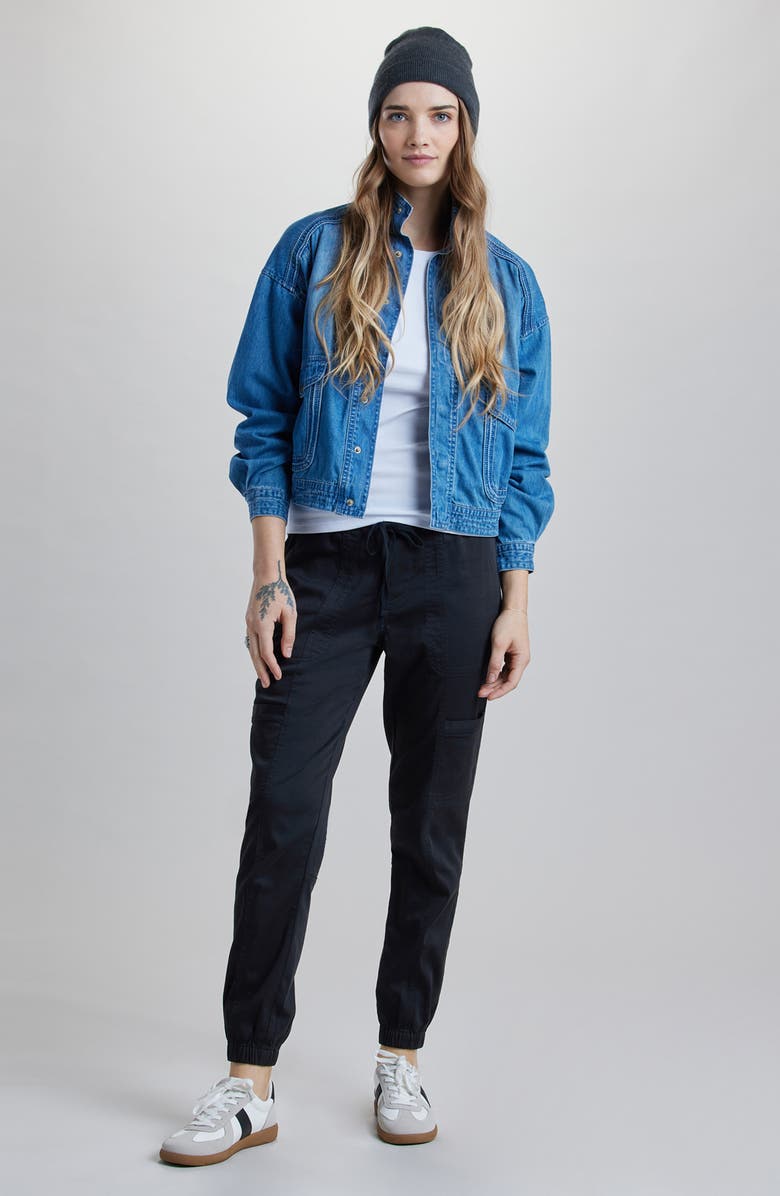 SUPPLIES BY UNIONBAY Milla Cotton Blend Sateen Joggers, Alternate, color, Black