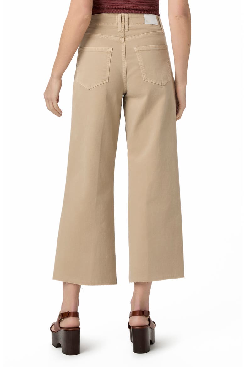 Anessa High Waist Raw Hem Crop Wide Leg Jeans, Alternate, color, VINTAGE SOFT SAND