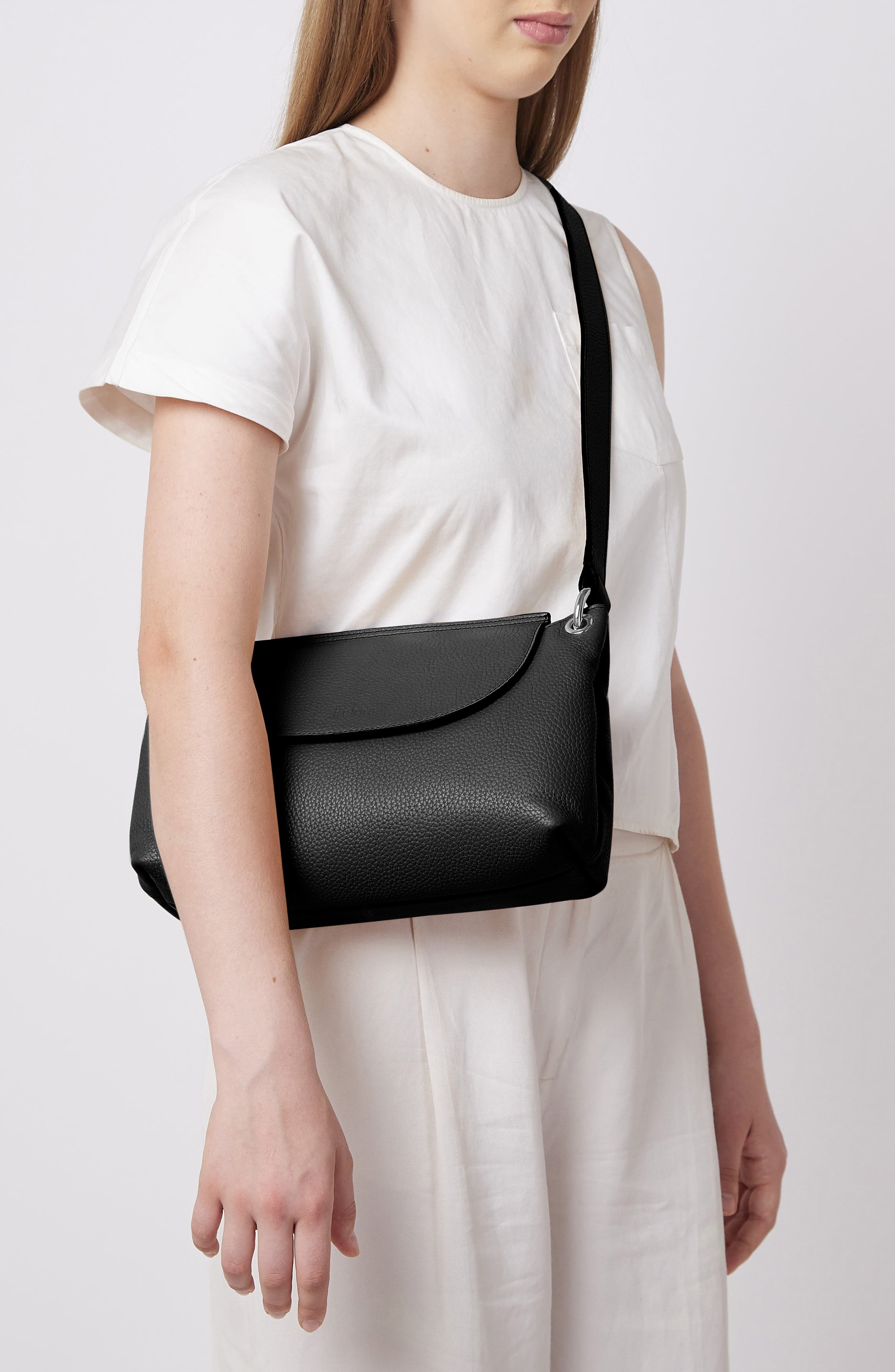 behno Medium Judith Crossbody Satchel, Alternate, color, Black