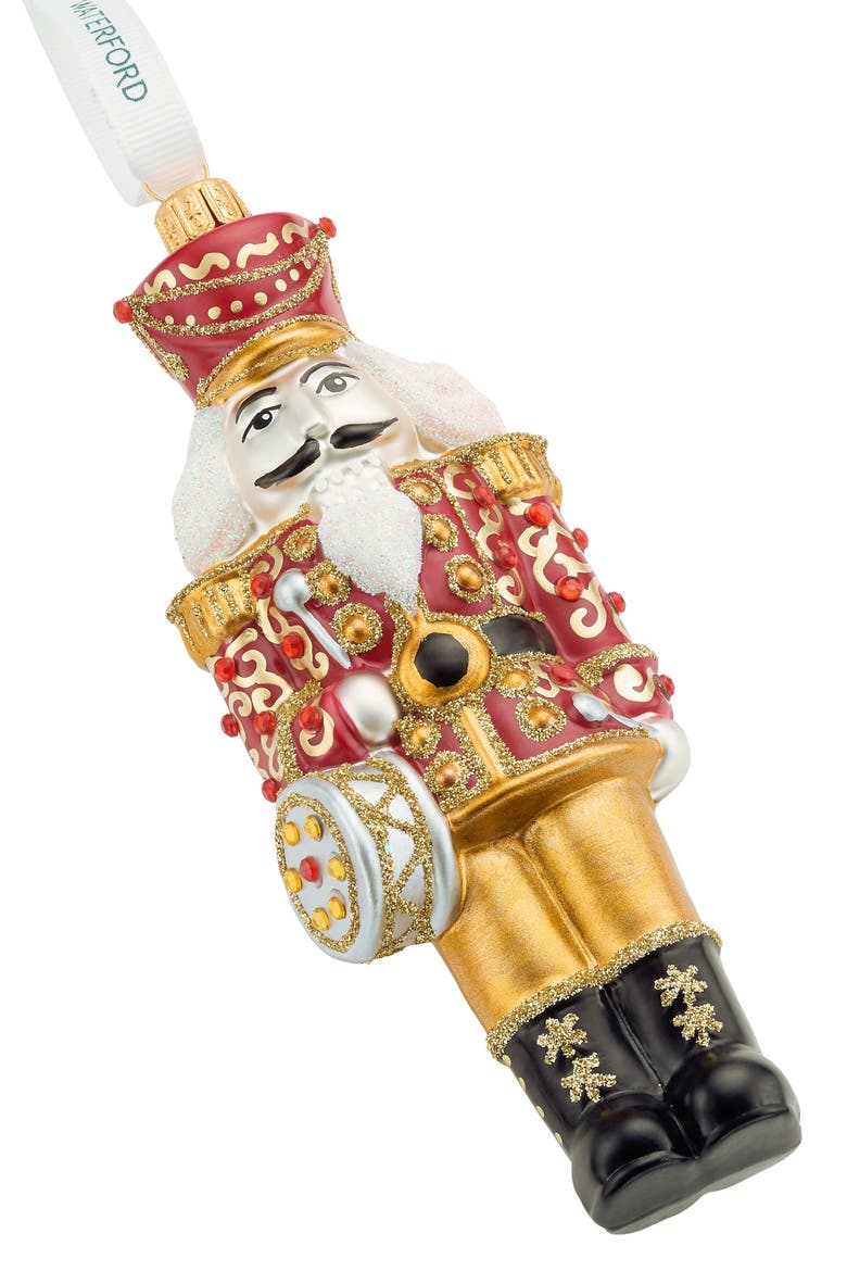 Holiday Heirlooms Nutcracker Glass Ornament, Alternate, color, MULTI RED