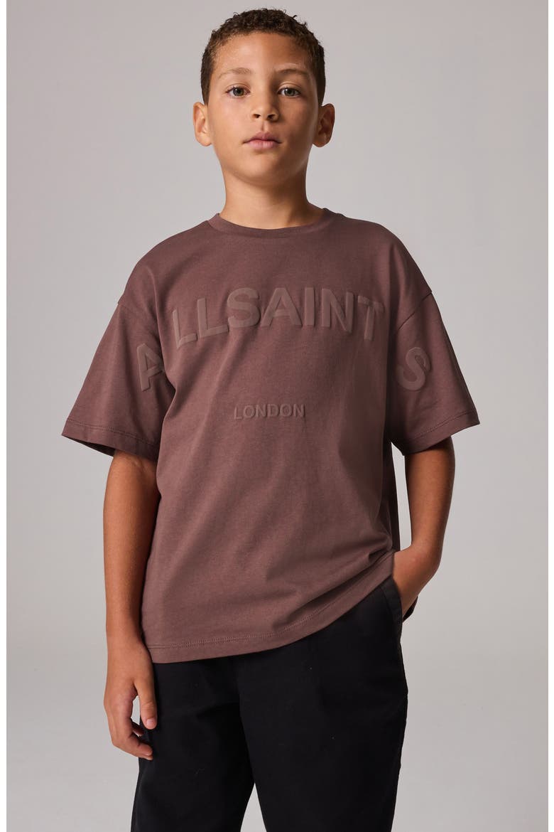 Kids' Oversize Logo Graphic T-Shirt, Alternate, color, BROWN