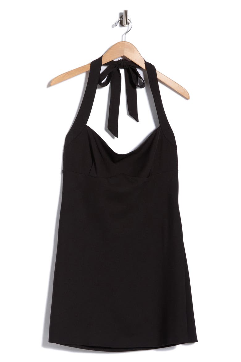 Cabaret Halter Minidress, Main, color, BLACK