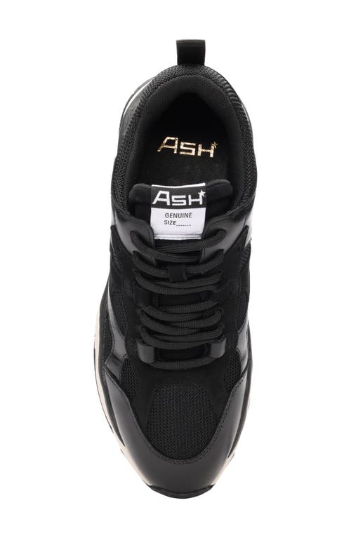 Ash Born Wedge Sneaker In Black