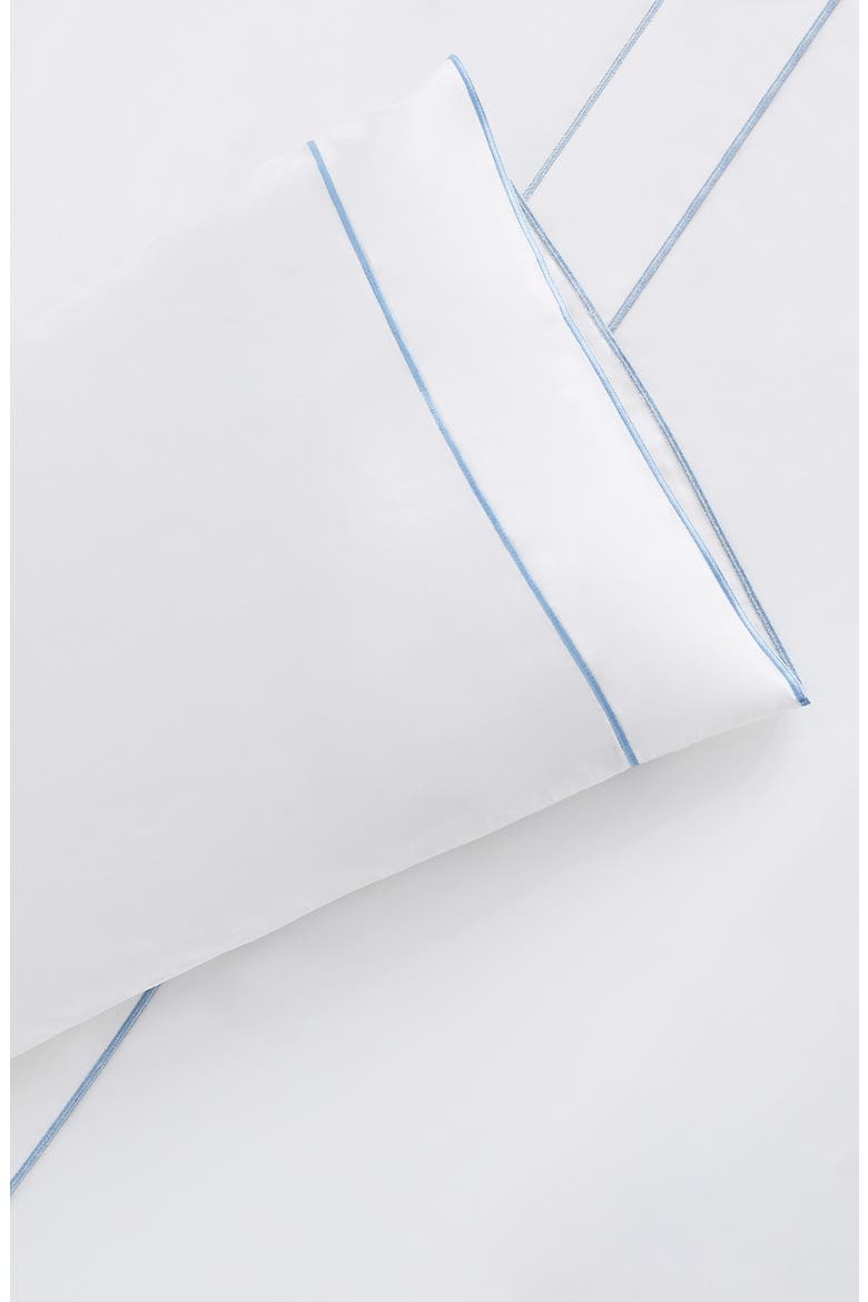 Framed 600 Thread Count Sateen Sheet Set, Alternate, color, BLUE/ WHITE